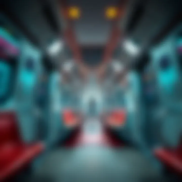 Interior view of a modern Dubai Metro train.