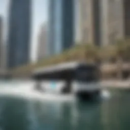 RTA Water Bus cruising through Dubai Marina