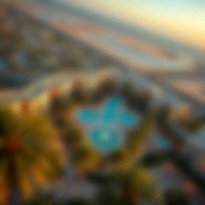 Aerial view showcasing the stunning layout of Opal Gardens Nakheel