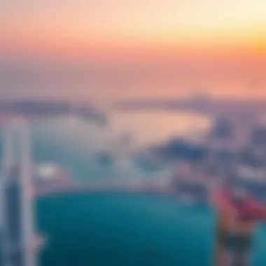 Panoramic view from the Palm Jumeirah View Tower