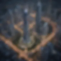 Aerial view of the Pearl Tower showcasing its distinct architectural design.