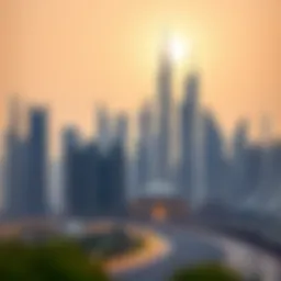 Iconic skyline of Dubai showcasing modern architecture