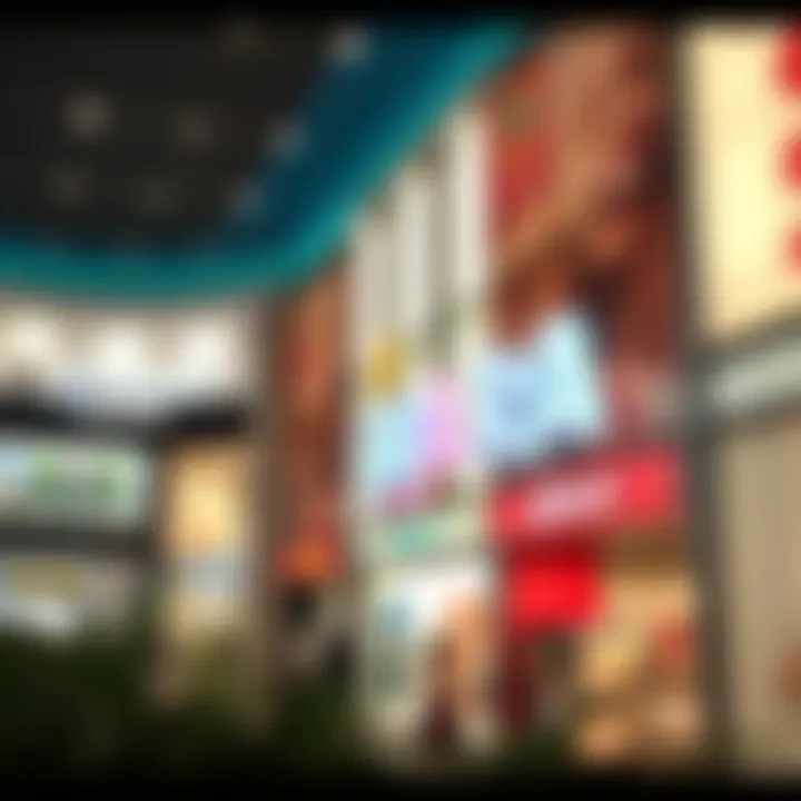 Inside Sahara Mall featuring various retail stores