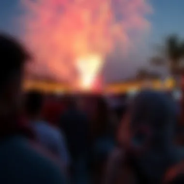 Crowd Enjoying the Festival Crowd enjoying the Sheikh Zayed Festival experience