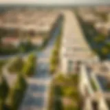 Aerial view of Telal 19 showcasing modern architecture and greenery