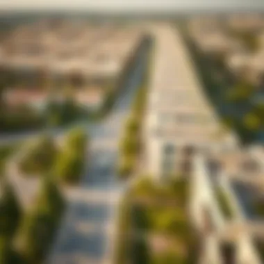 Aerial view of Telal 19 showcasing modern architecture and greenery