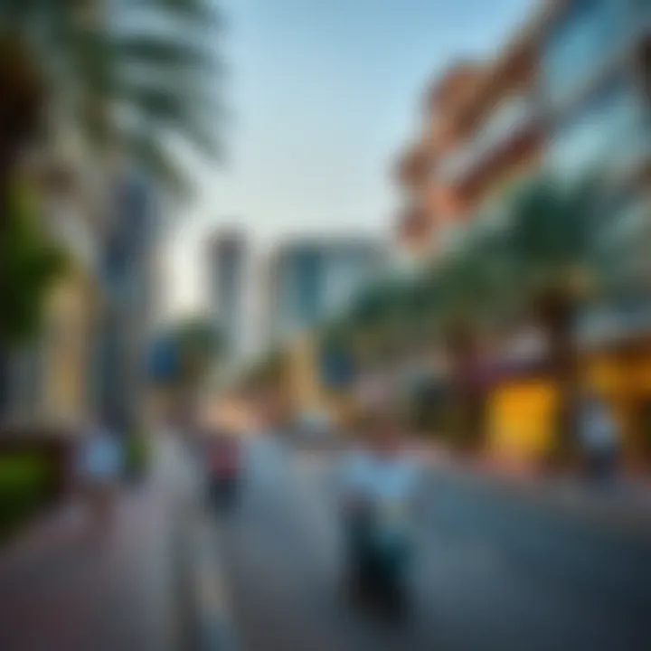 A vibrant street scene near Adagio, highlighting local culture