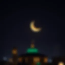 Crescent moon symbolizing the start of Ramadan