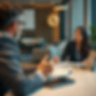 Investment Insights A professional discussing investment strategies in a contemporary office setting