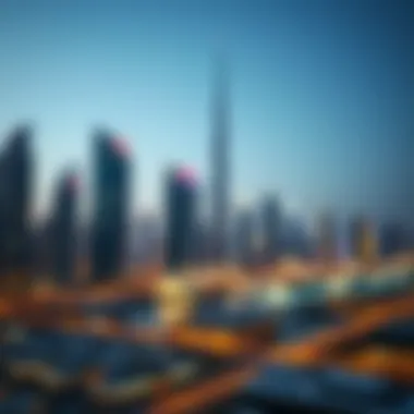 A visual representation of Dubai's skyline with Pantheon projects highlighted