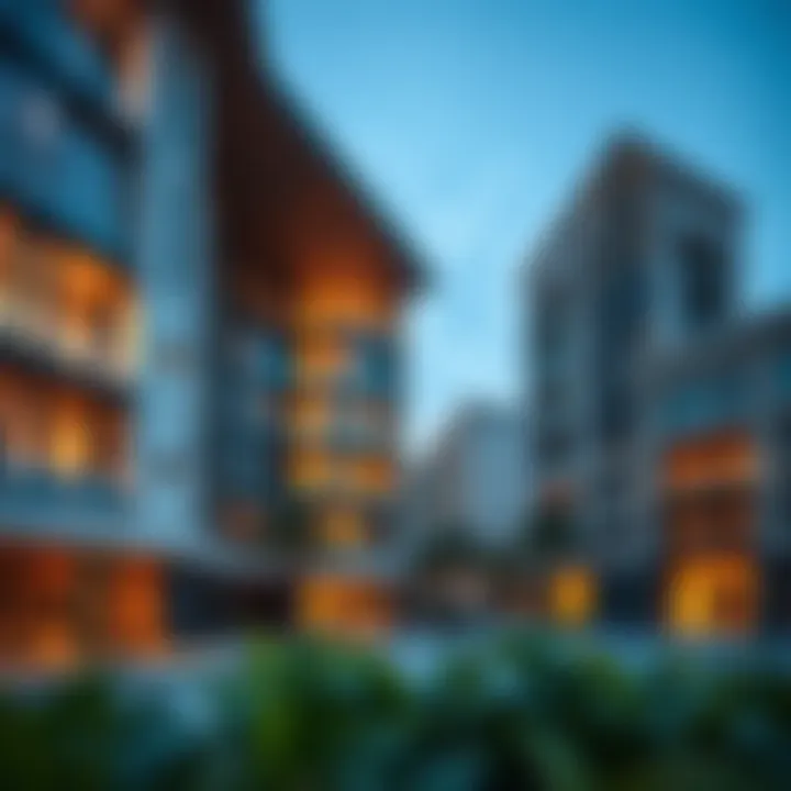 An overview of a modern Pantheon development showcasing architectural elements