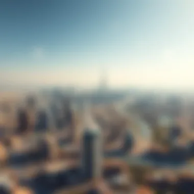 Dubai Skyline and Emerging Developments An aerial view of Dubai showcasing its skyline and construction projects.