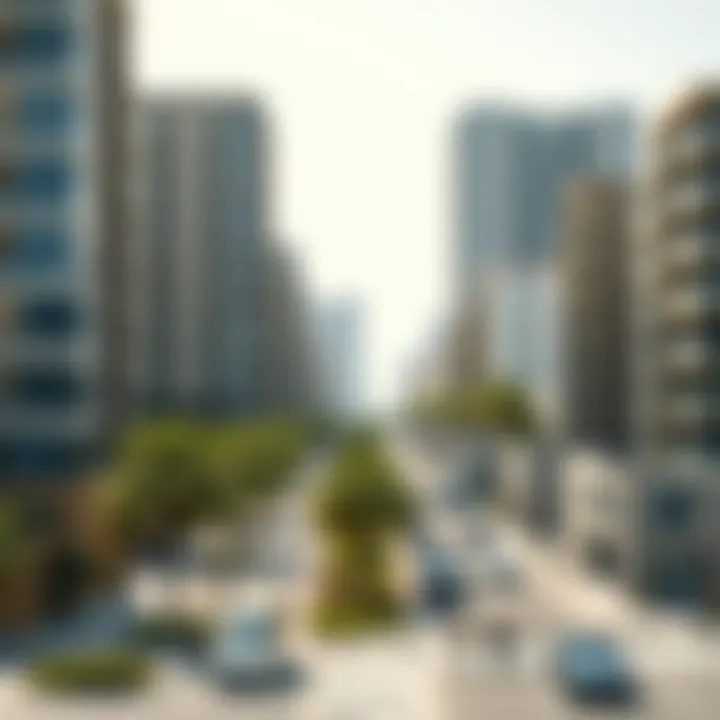 Overview of Deira showcasing residential buildings and amenities