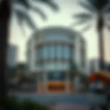 Bank building in UAE during a holiday