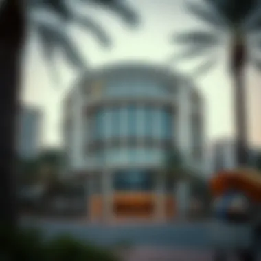 Bank building in UAE during a holiday