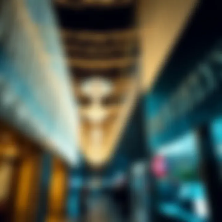 Festive decoration in a financial district