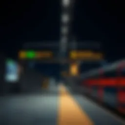 Dubai metro station during night hours