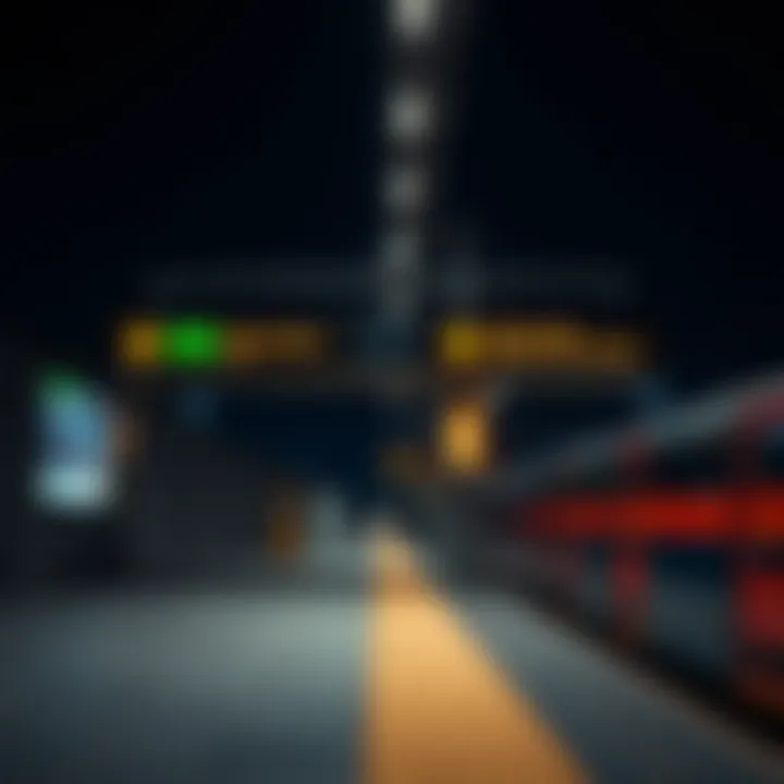 Dubai metro station during night hours