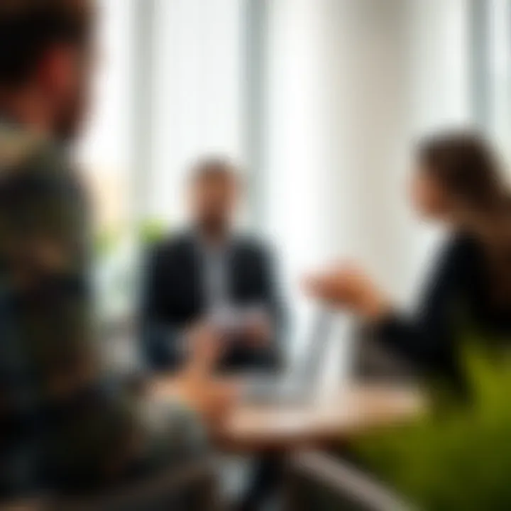 Real estate agent discussing rental options with a client