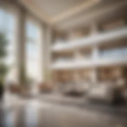 An architectural render of a luxury apartment in Dubai