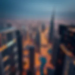 Aerial view of Dubai's skyline showcasing luxury properties