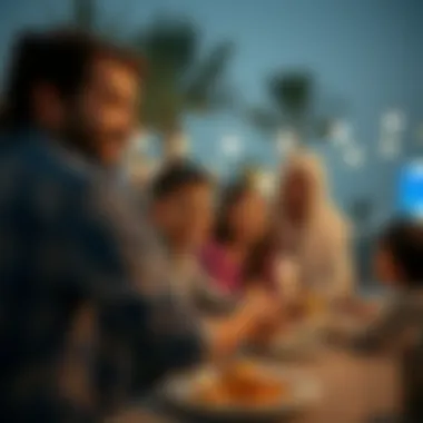 Family gathering during a public holiday in Dubai