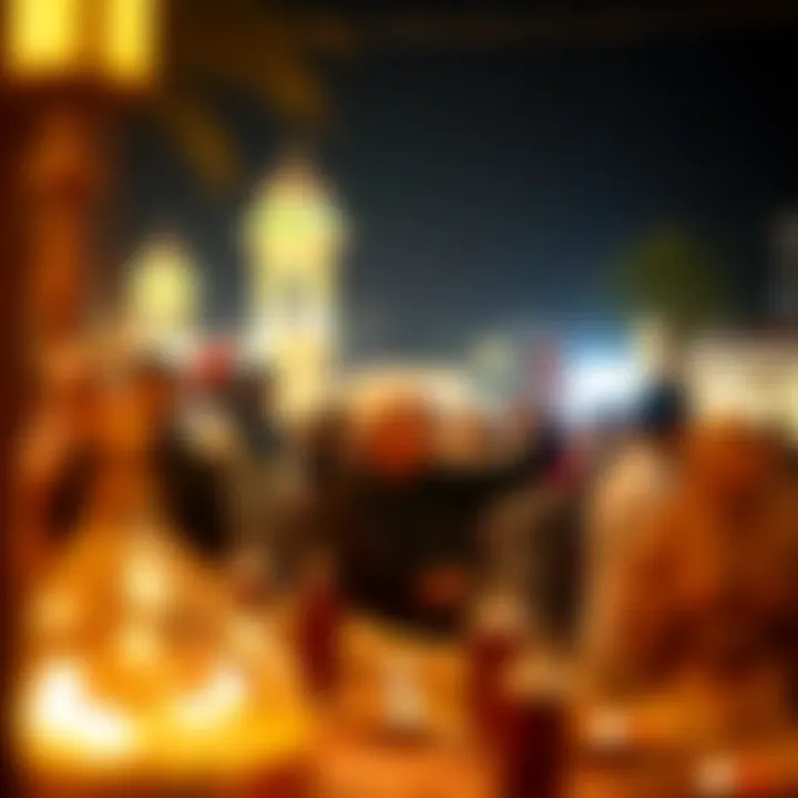 A vibrant community gathering celebrating Ramadan traditions