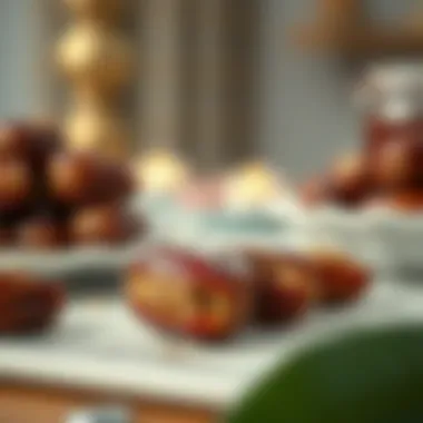 Date fruits symbolizing the breaking of fast during Ramadan