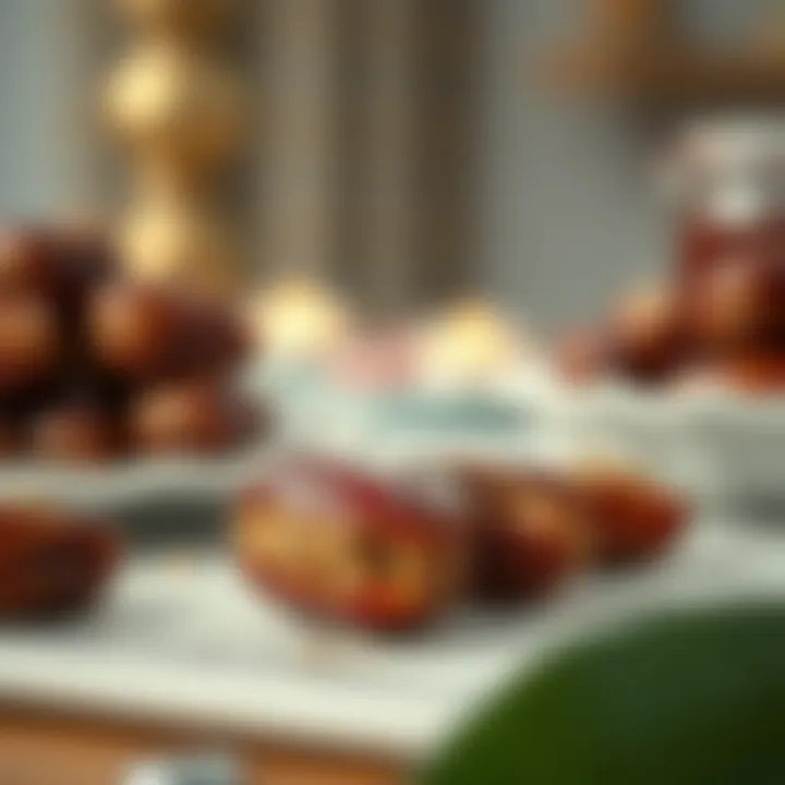 Date fruits symbolizing the breaking of fast during Ramadan