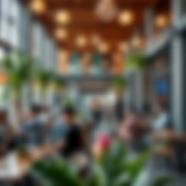 Vibrant Community Space in Vida Dubai Vibrant community space in Vida Dubai highlighting social interactions and leisure activities.