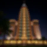 Stunning exterior view of Zumurud Tower showcasing its unique design